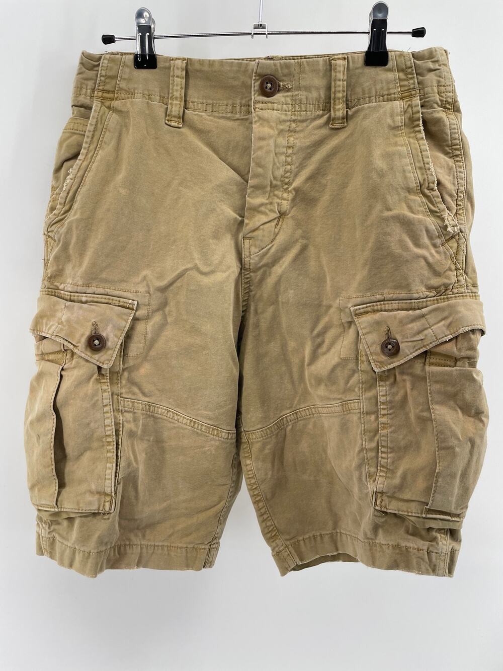 American Eagle Cargo Shorts Men’s 30 Khaki Longer Length Next Level Stretch